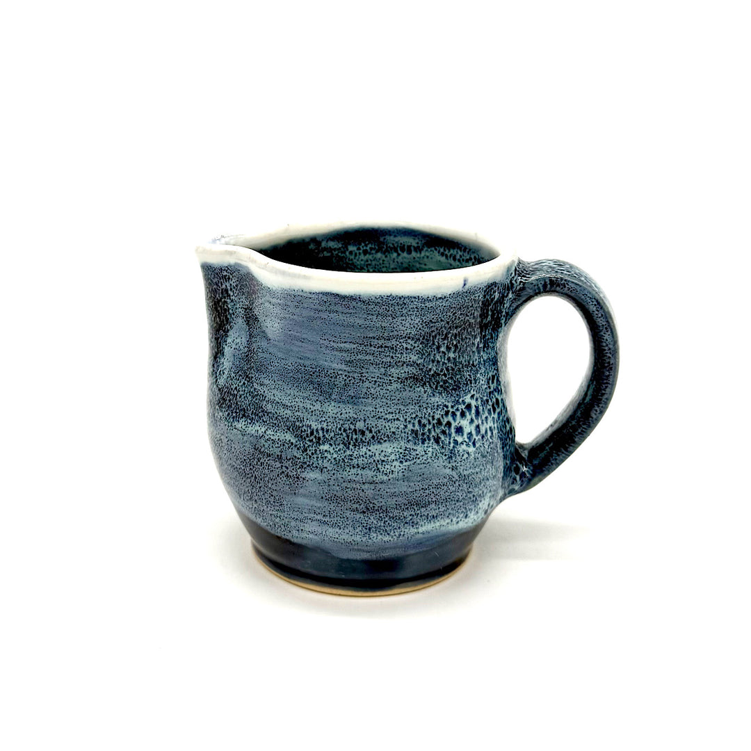 Handmade Small Ceramic Blue Pitcher