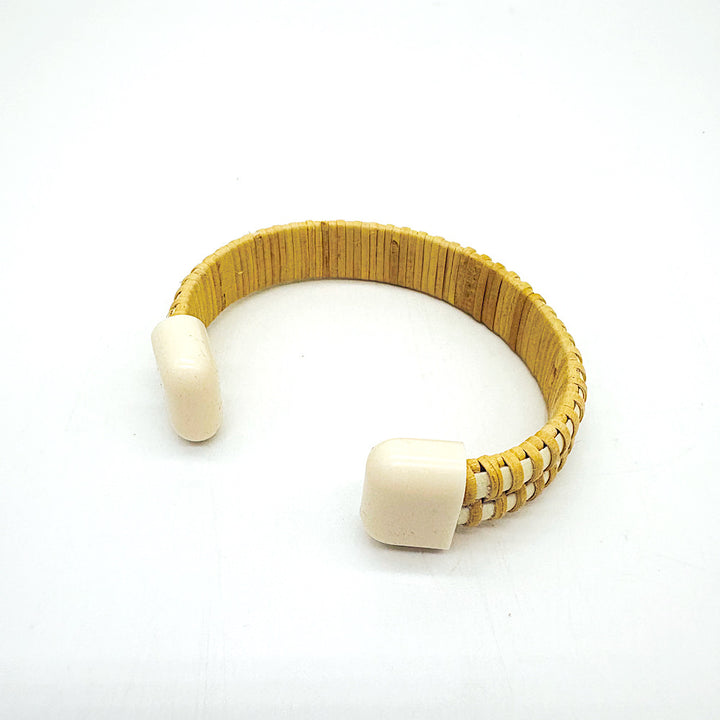 Handwoven Nantucket Whale Tail  Cuff Bracelet