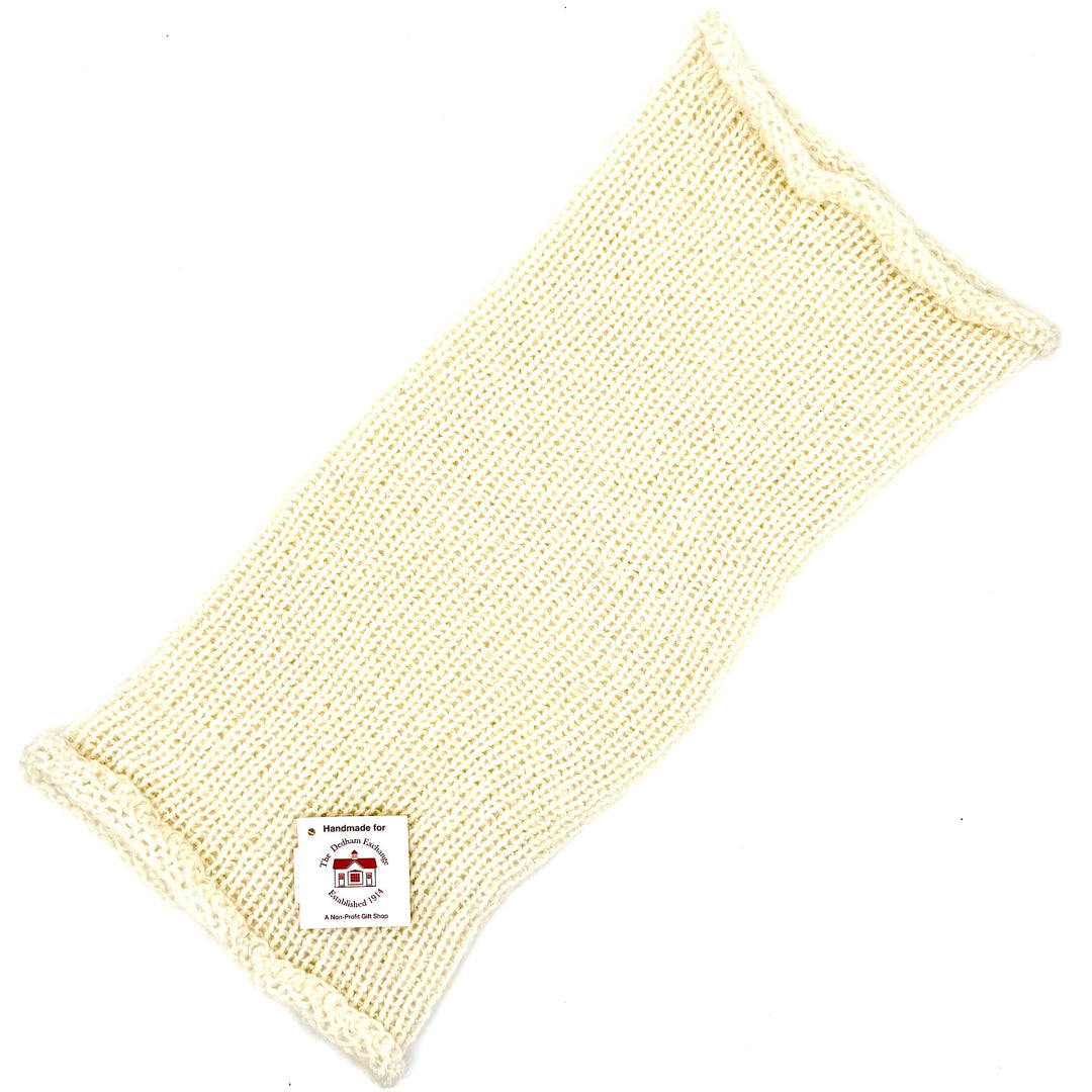 Hand Knit Off White Tube Scarf/Neck Warmer