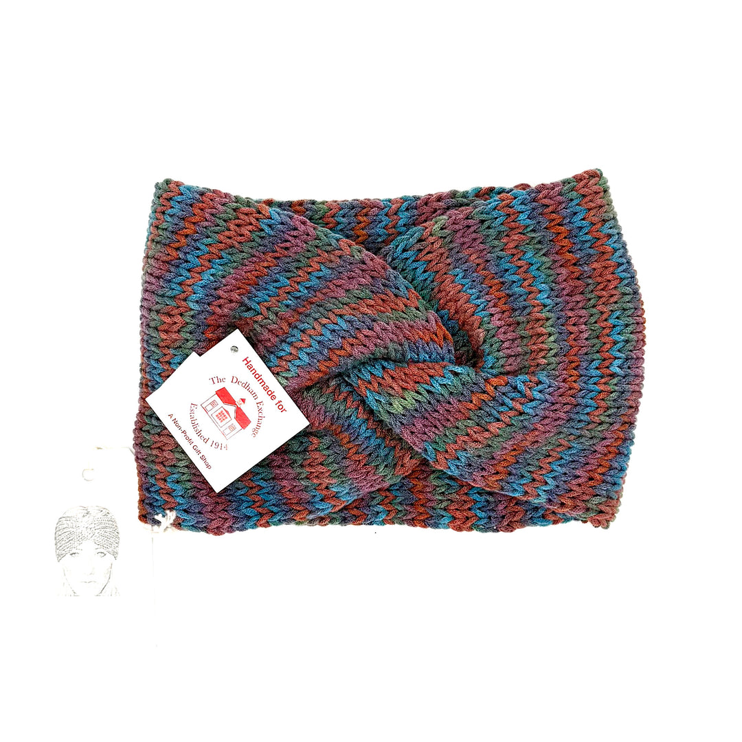 Hand Knit Multicolor Head Band/Ear Warmer