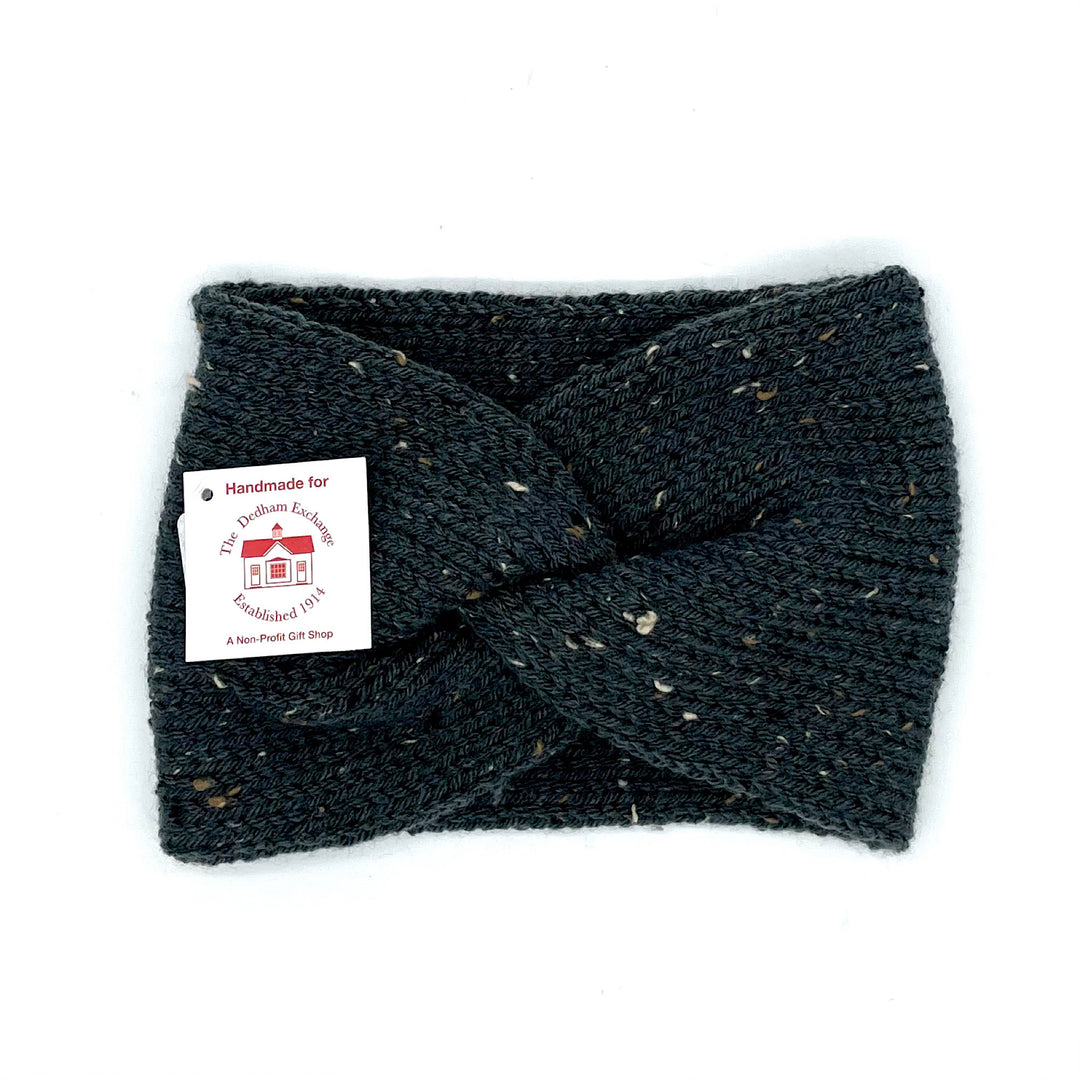 Hand Knit Dark Gray Headband/Ear Warmer