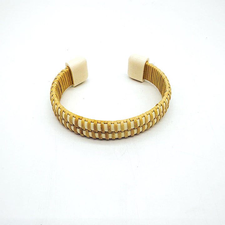 Handwoven Nantucket Whale Tail  Cuff Bracelet