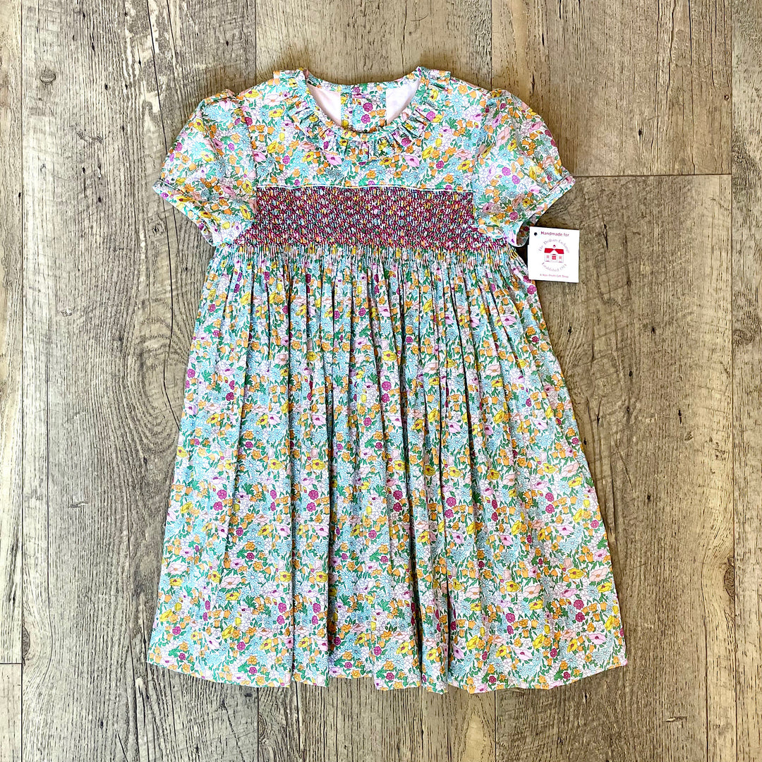 Handmade Smocked Floral Dress