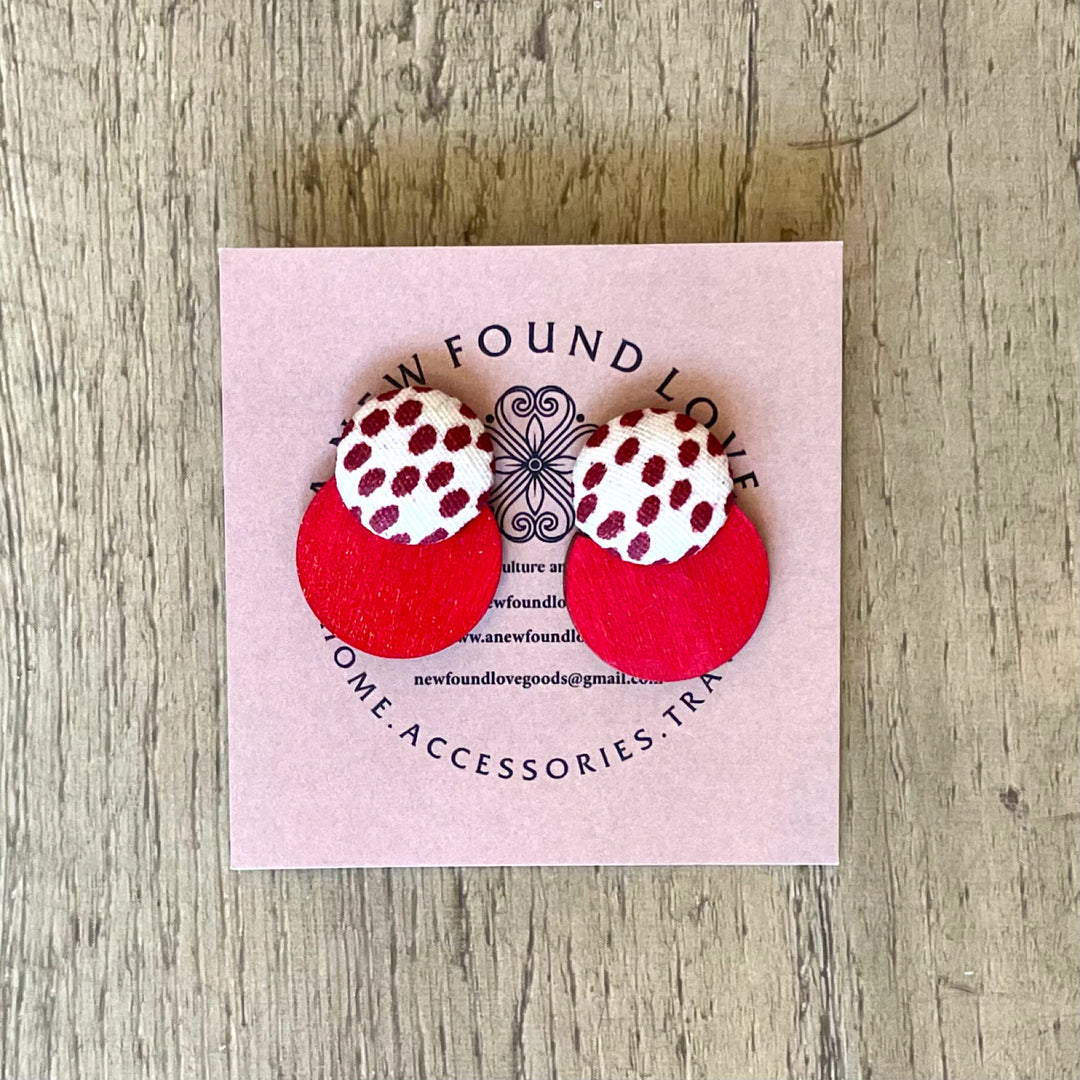 Handcrafted Red Earrings