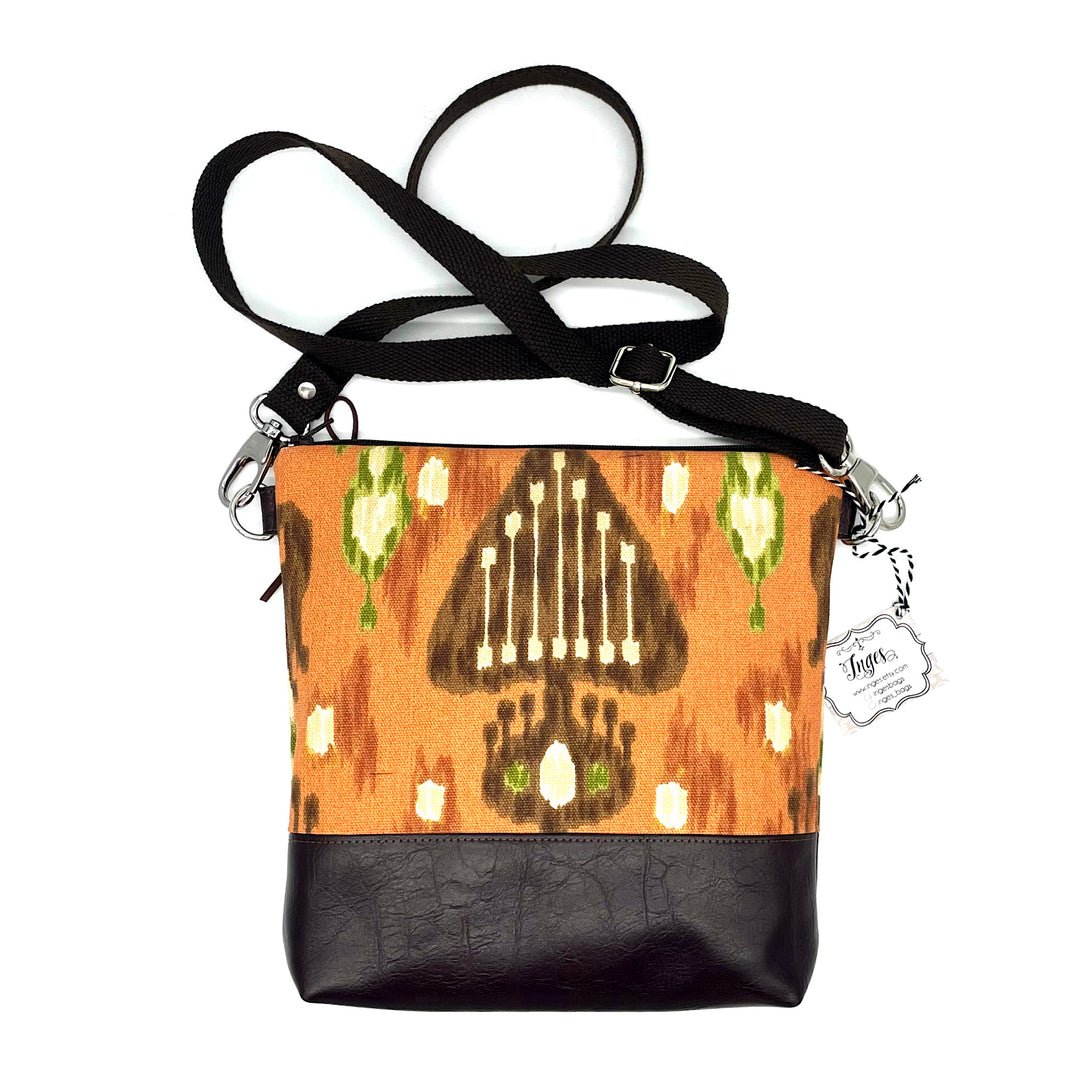 Handmade Rust and Brown Crossbody Bag