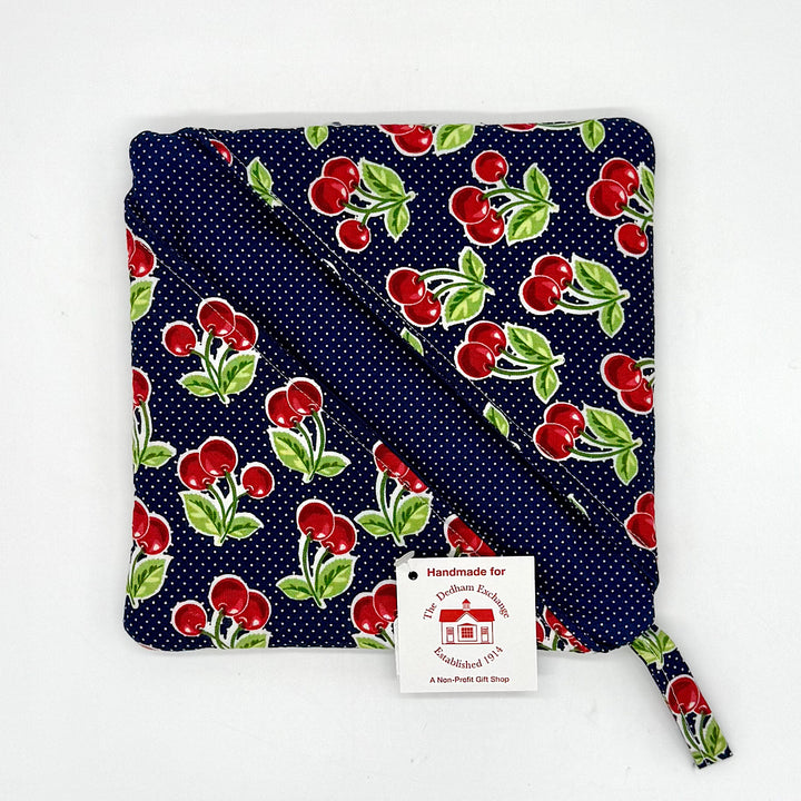 Handmade Folding Potholder in Cherry Design