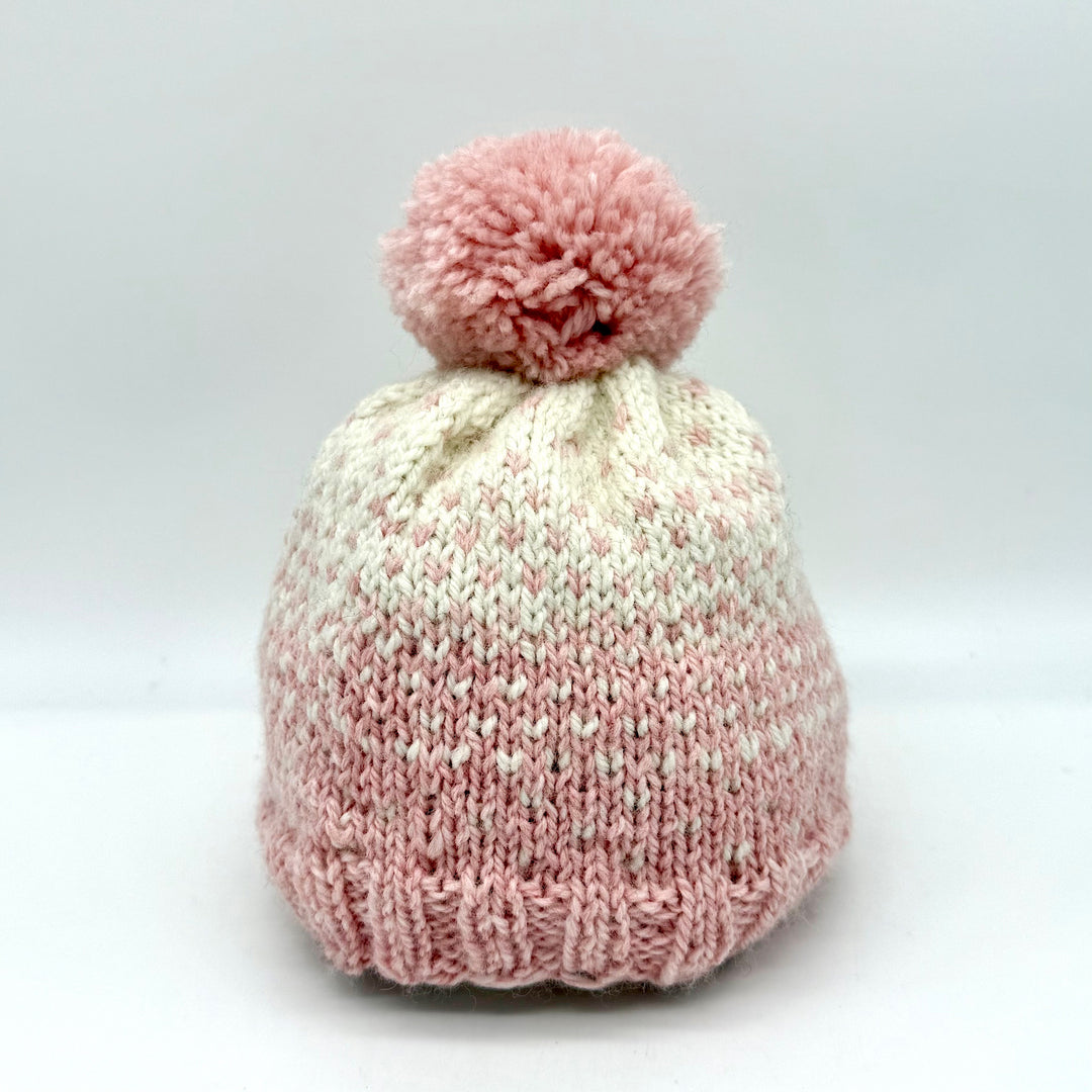 Handmade Pink Ombre Washable Wool Hat