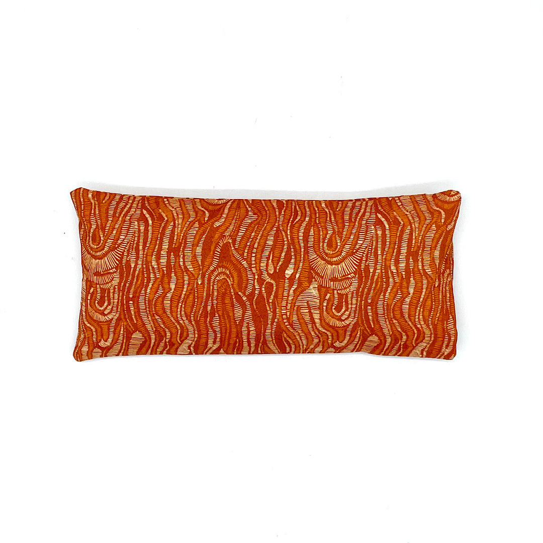 Handmade Rust Lavender and Flaxseed Eye Pillow
