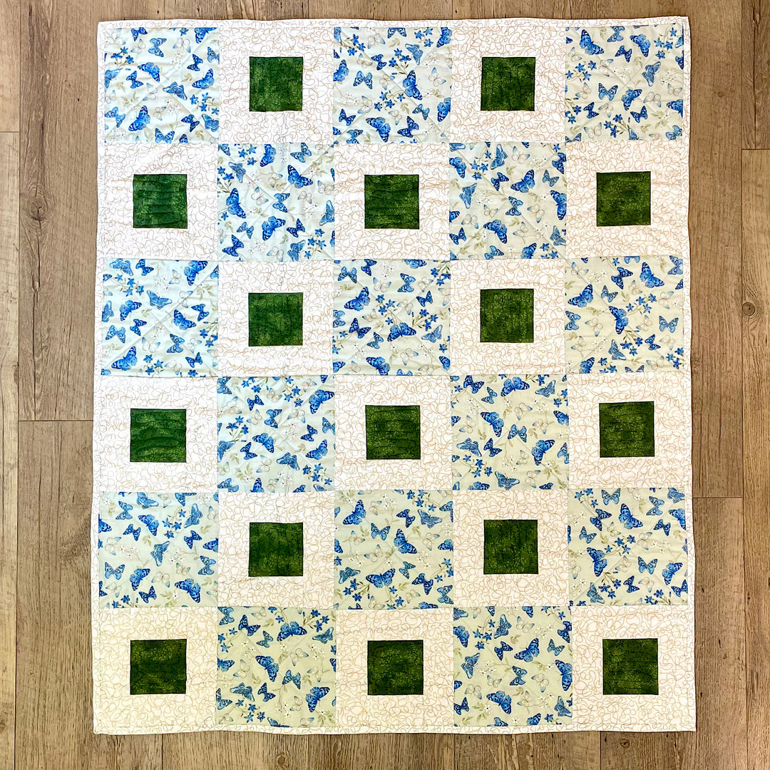 Handmade Quilt With Butterlfy Design