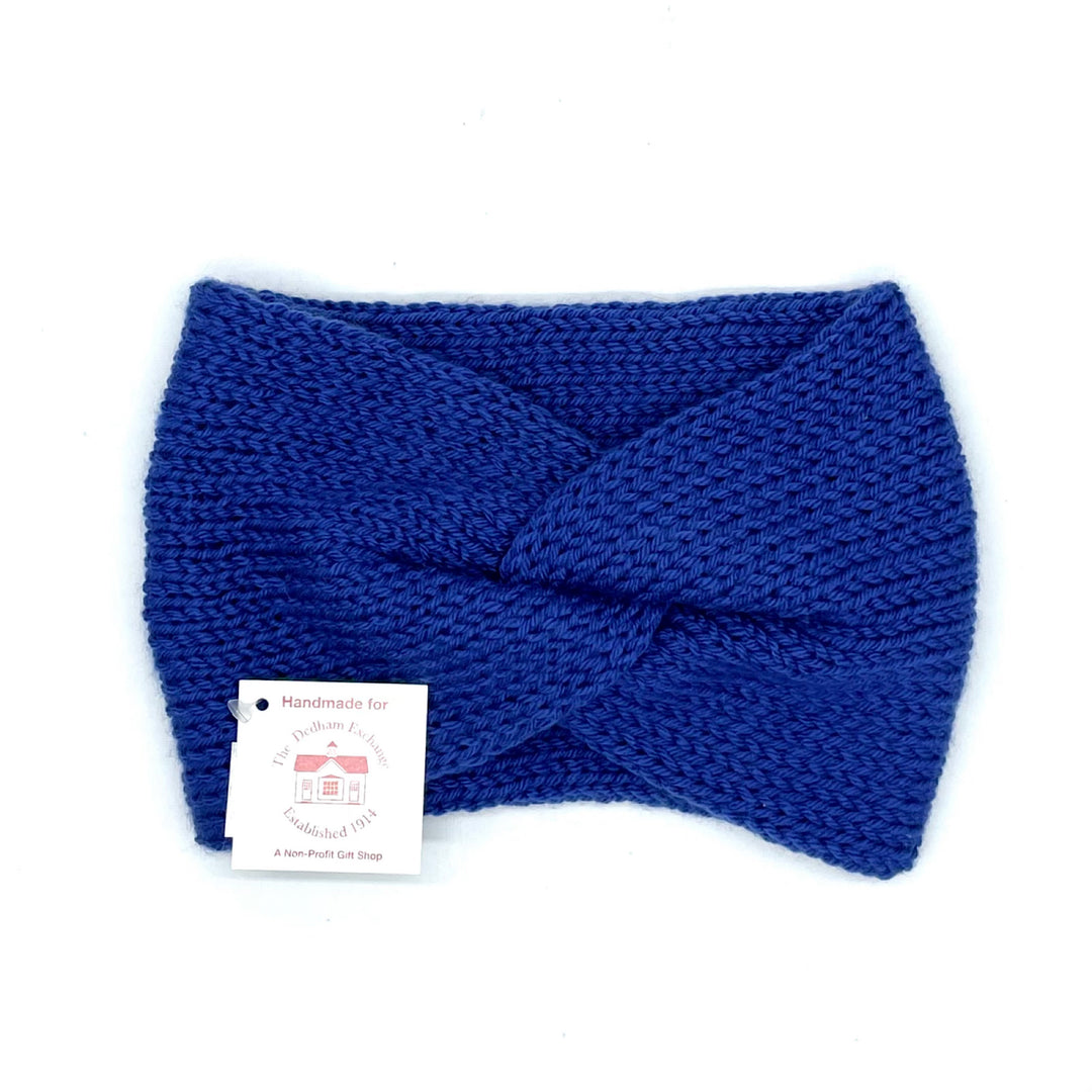 Hand Knit Blue Headband/Ear Warmer