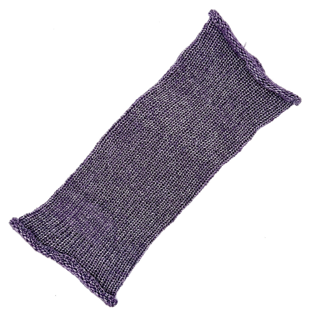 Hand knit purple tube scarf/neck warmer