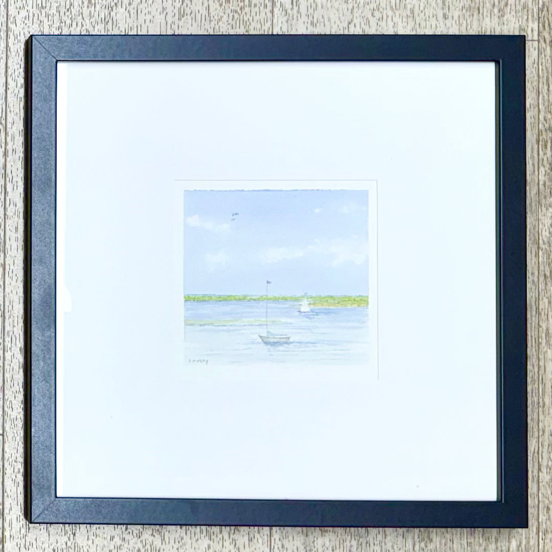 Original Watercolor of Sailboat Scene
