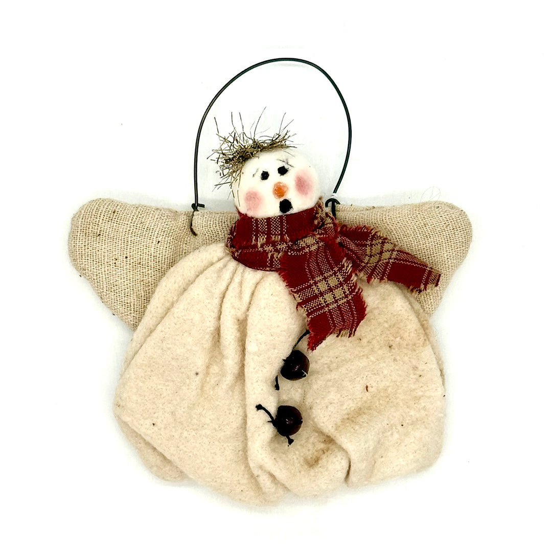 Handcrafted snow angel ornament
