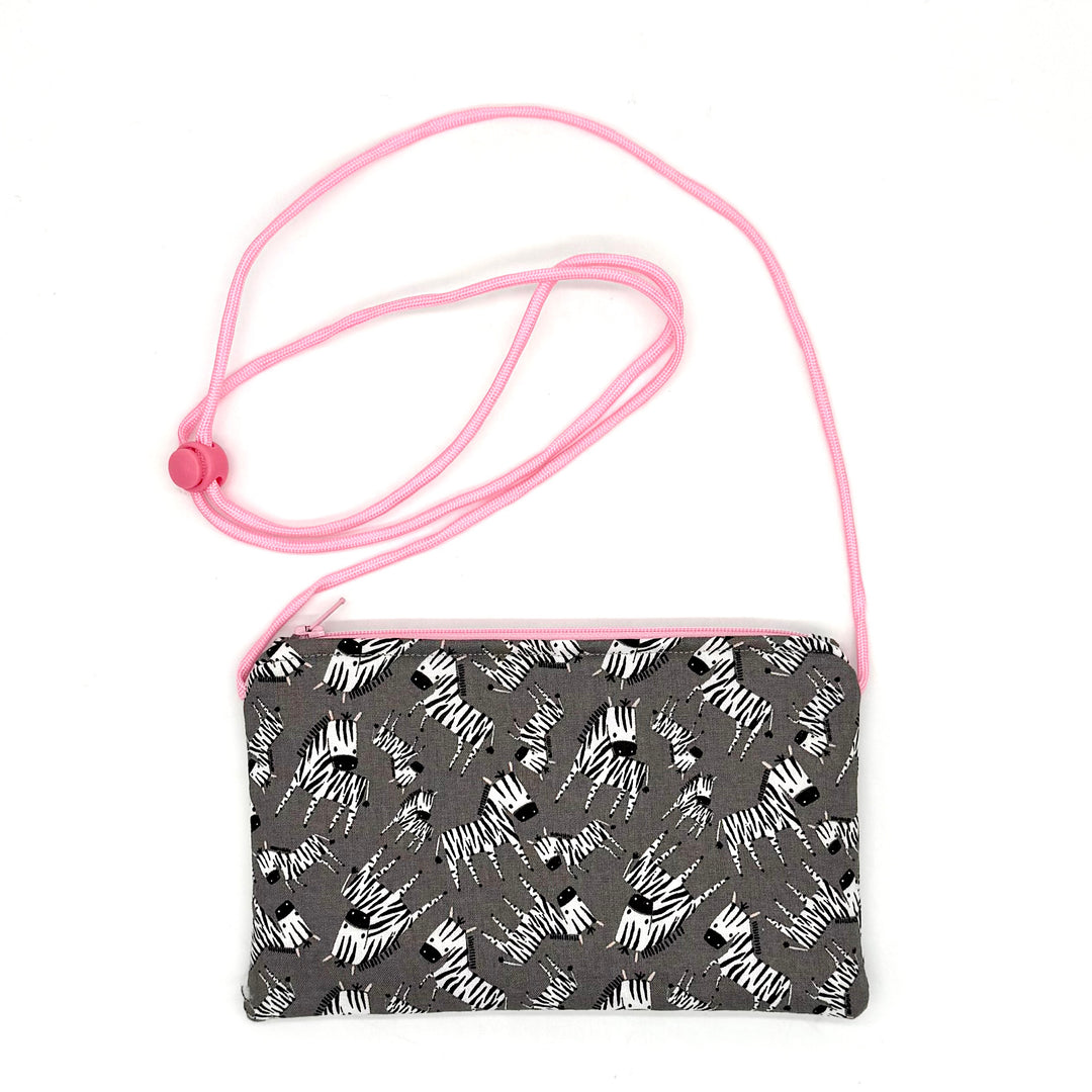 Handmade Zippered Bag in Zebra Print