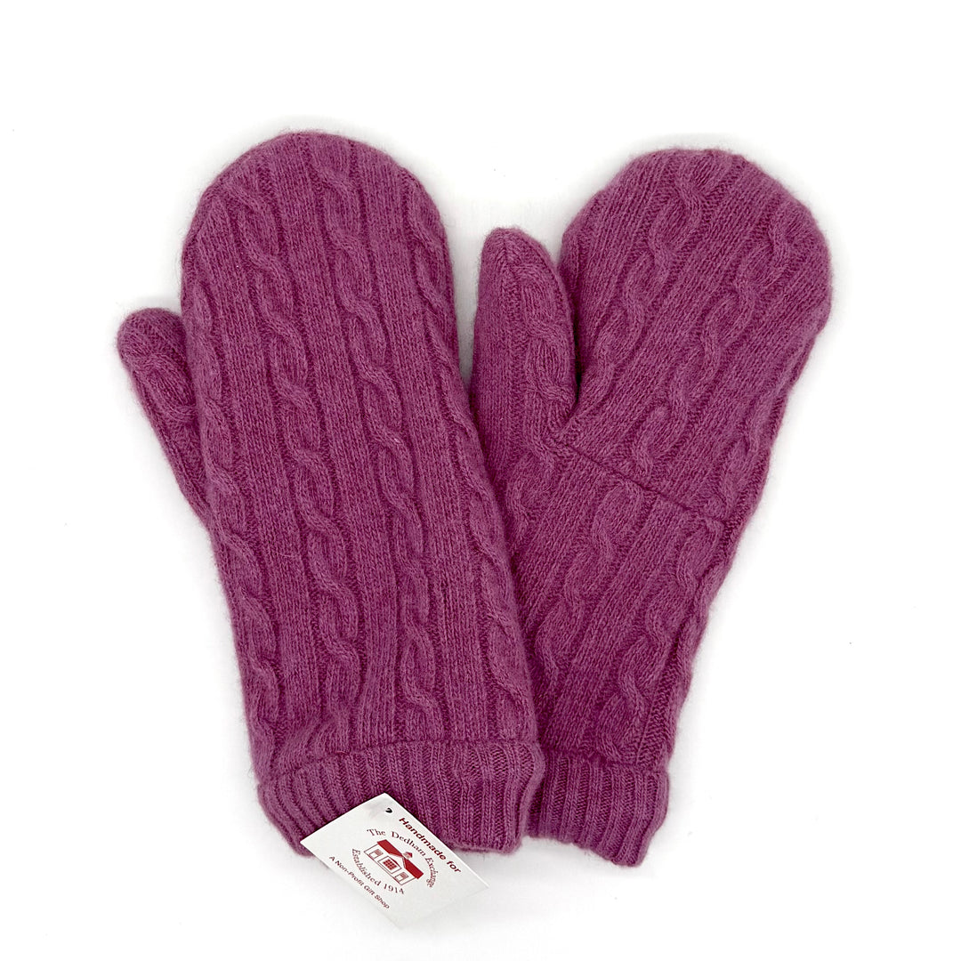 Handmade Lilac Repurposed Wool Mittens