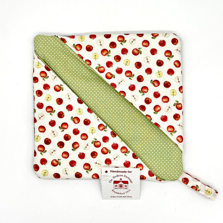 Handmade Folding Potholder in Apple Design