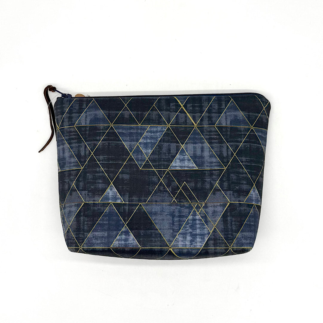 Handmade Dark Blue Cosmetic Bag