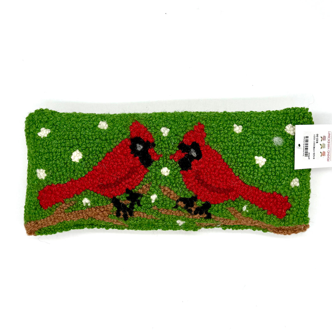 Hooked Cardinals Accent Pillow