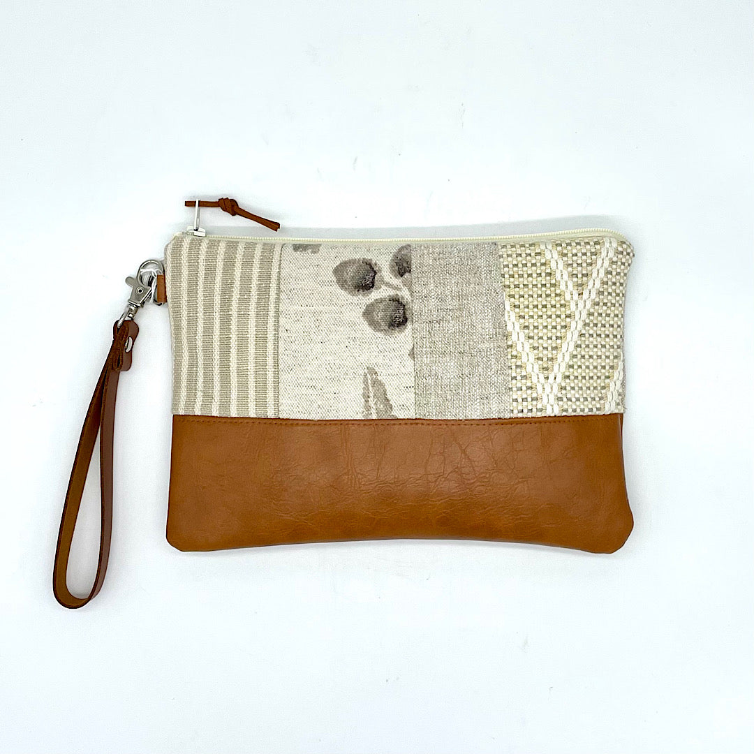Handmade Natural Fabric Wristlet