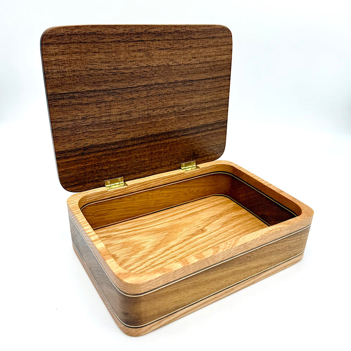 Handcrafted Wood Box with Elephants