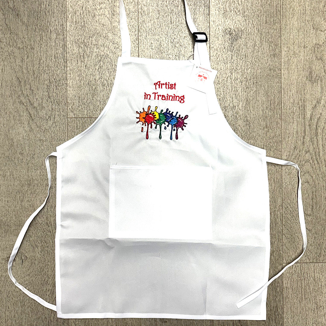 Child "Artist in Training" embroidered apron