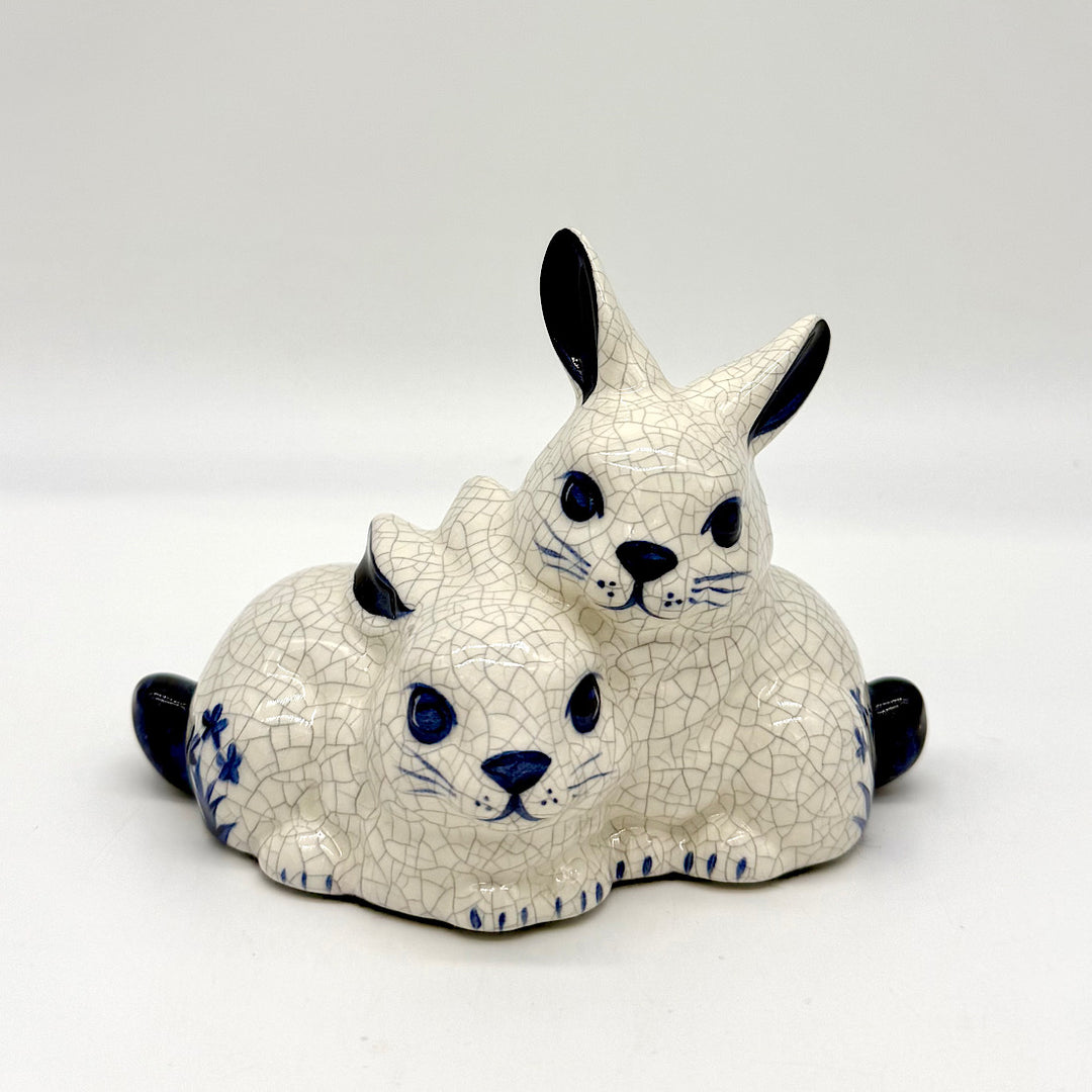 Vintage Pair of Small Bunnies - "Buffy and Muffy" by Dedham Potting Shed