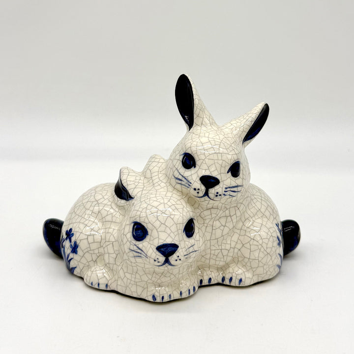 Vintage Pair of Small Bunnies - "Buffy and Muffy" by Dedham Potting Shed