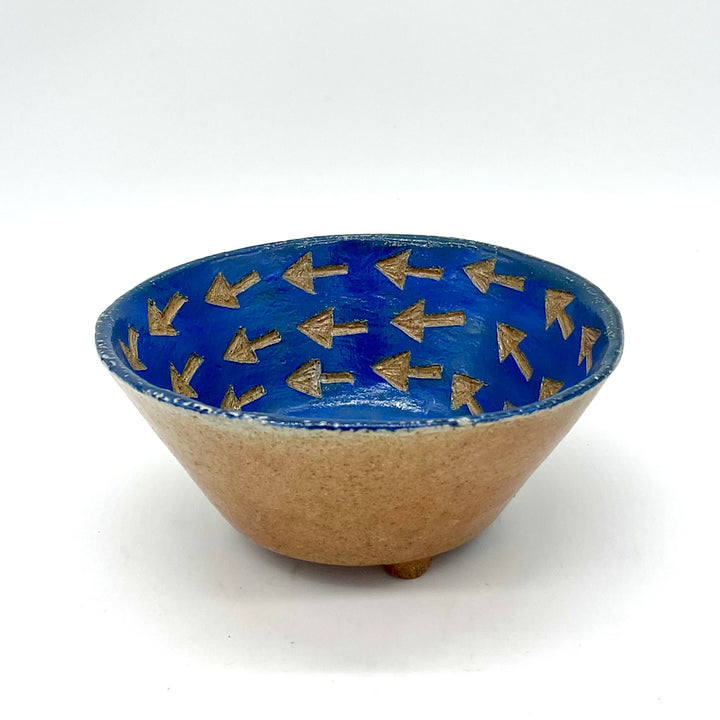 Handmade Small Blue Ceramic Bowl