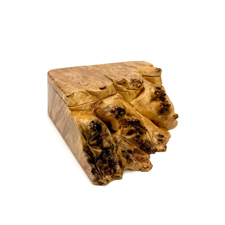 Handcrafted Maple Burl Wood Box