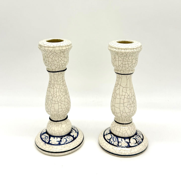 Vintage 6" Dedham Potting Shed Candlesticks