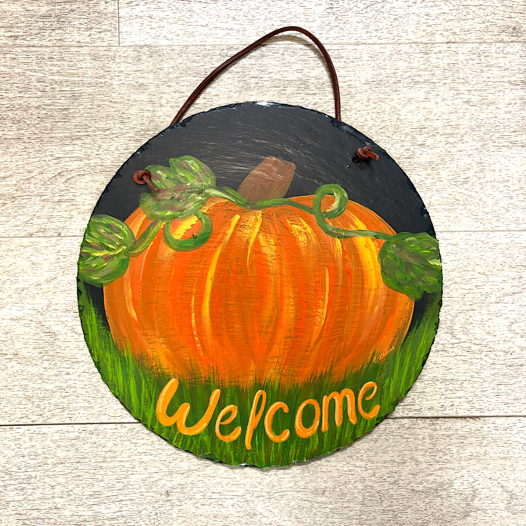 Hand Painted Slate art hanging