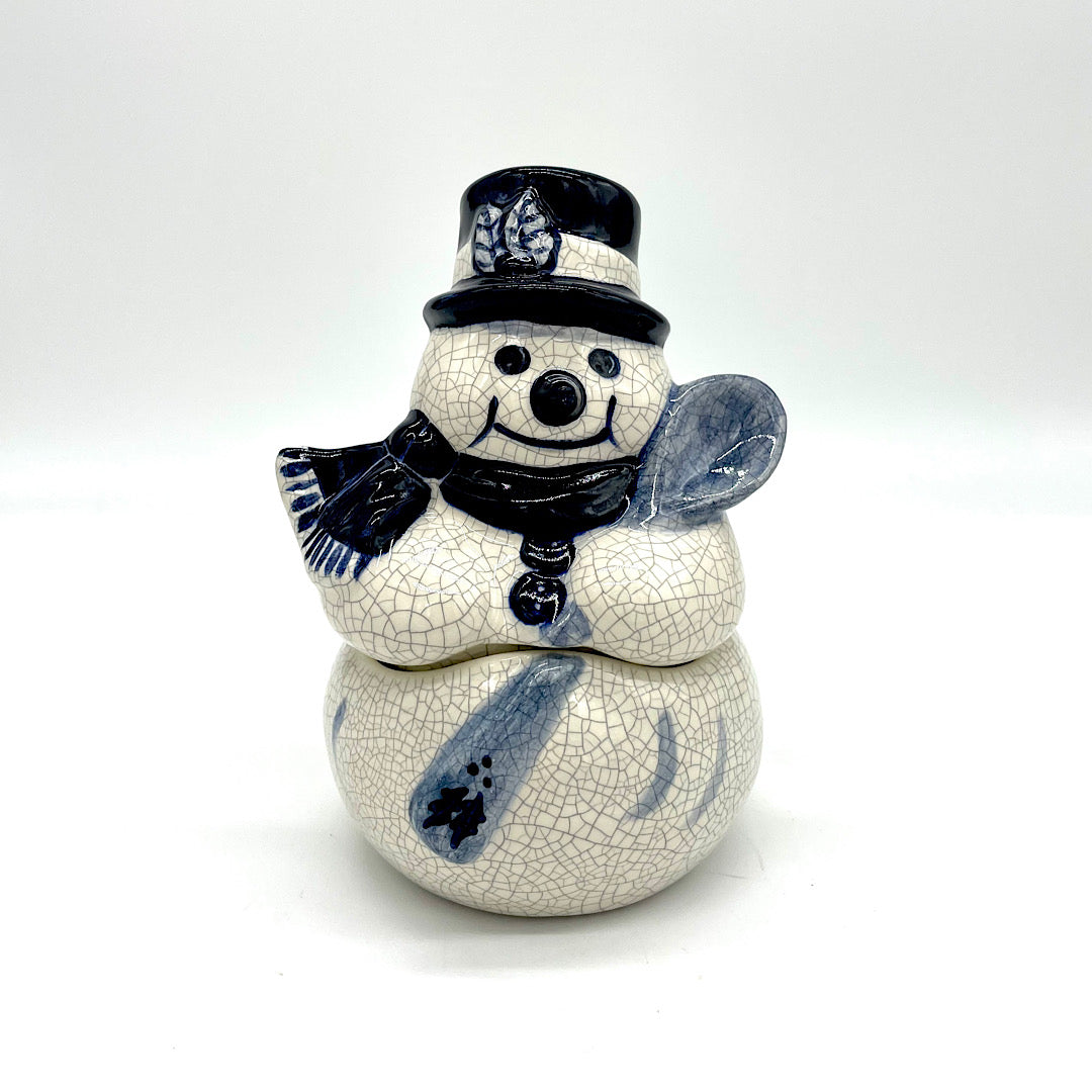 Vintage Dedham Potting Shed Snowman