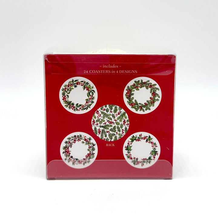 "Merry Berry" set of 24 Paper Coasters