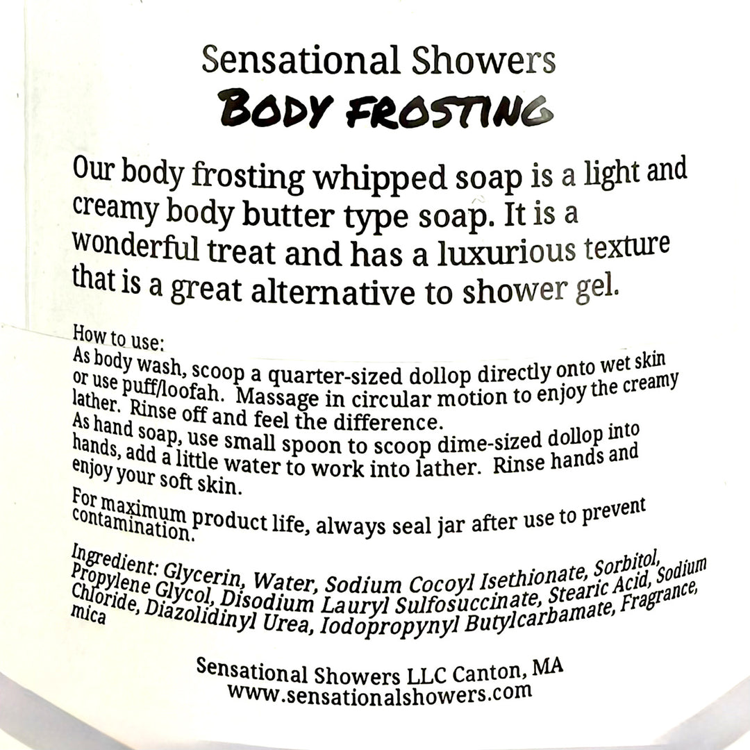 Handmade Body Frosting Whipped Soap by Sensational Showers - Aloe Cucumber
