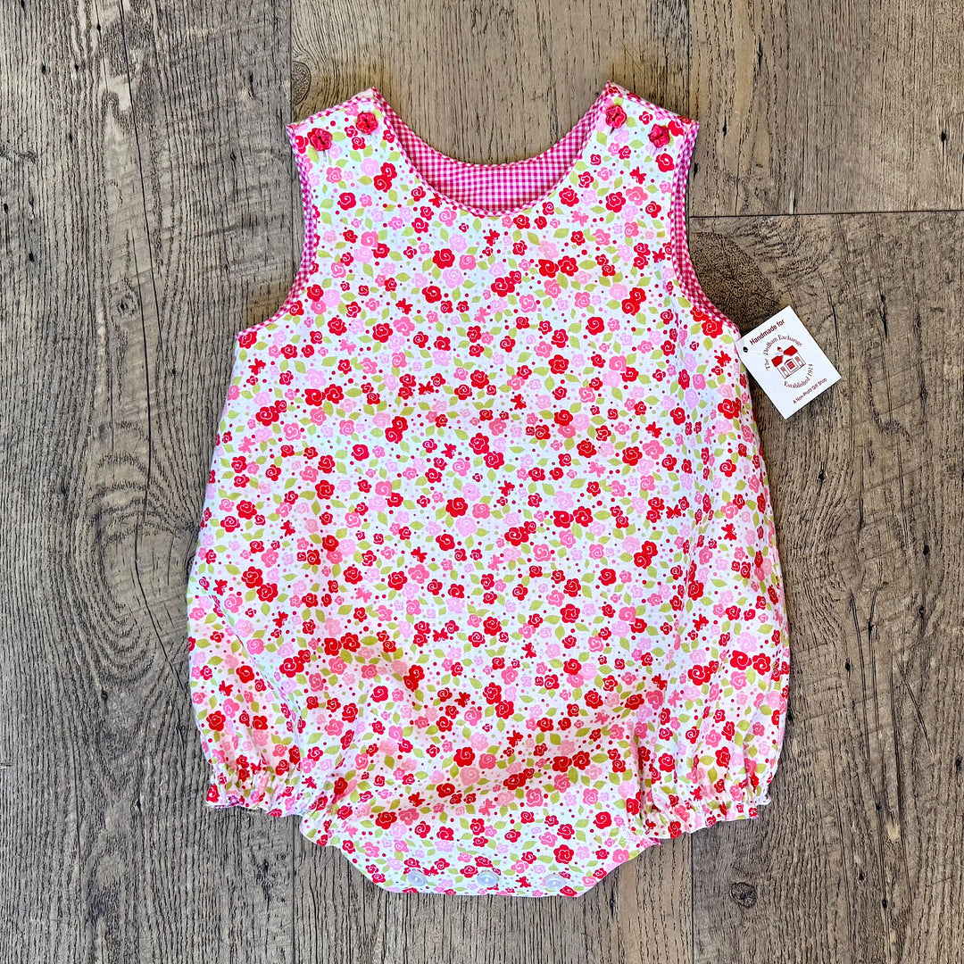 Handmade Pink Floral Romper