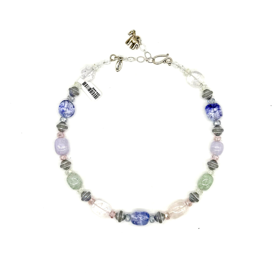 Handcrafted Multicolor Cherry Quartz Bead Necklace