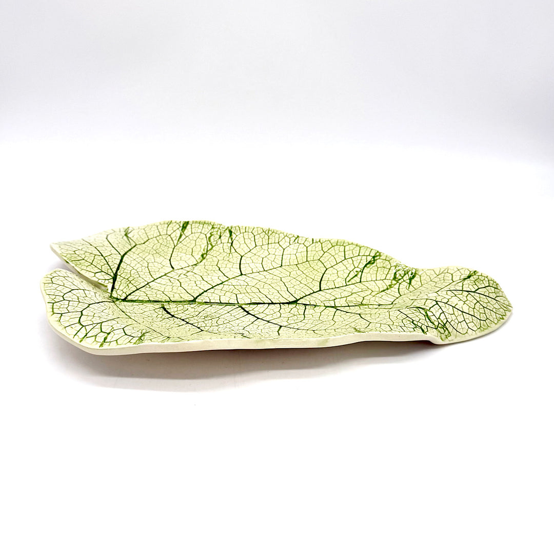 Handmade Large Ceramic Leaf Dish