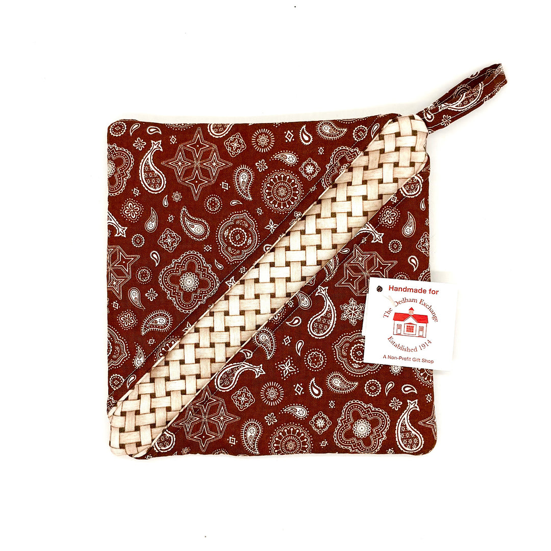 Handmade Brown Folding Pot Holder