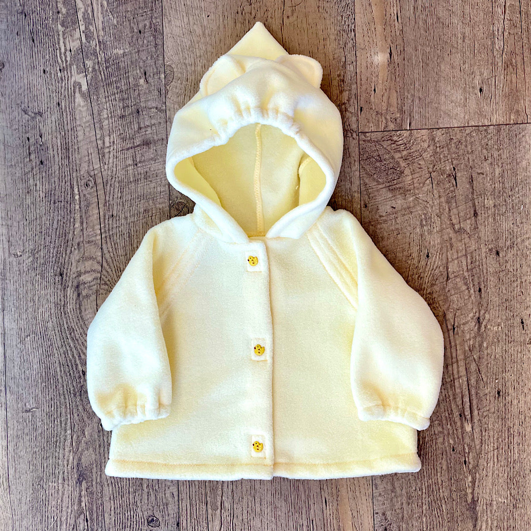 Handmde Yellow Fleece Hoodie