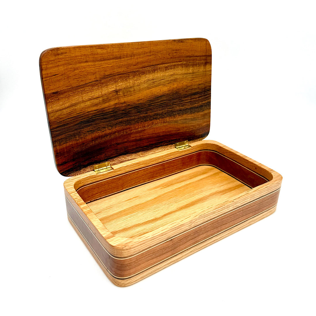 Handcrafted Hinged Wood Box with Heart