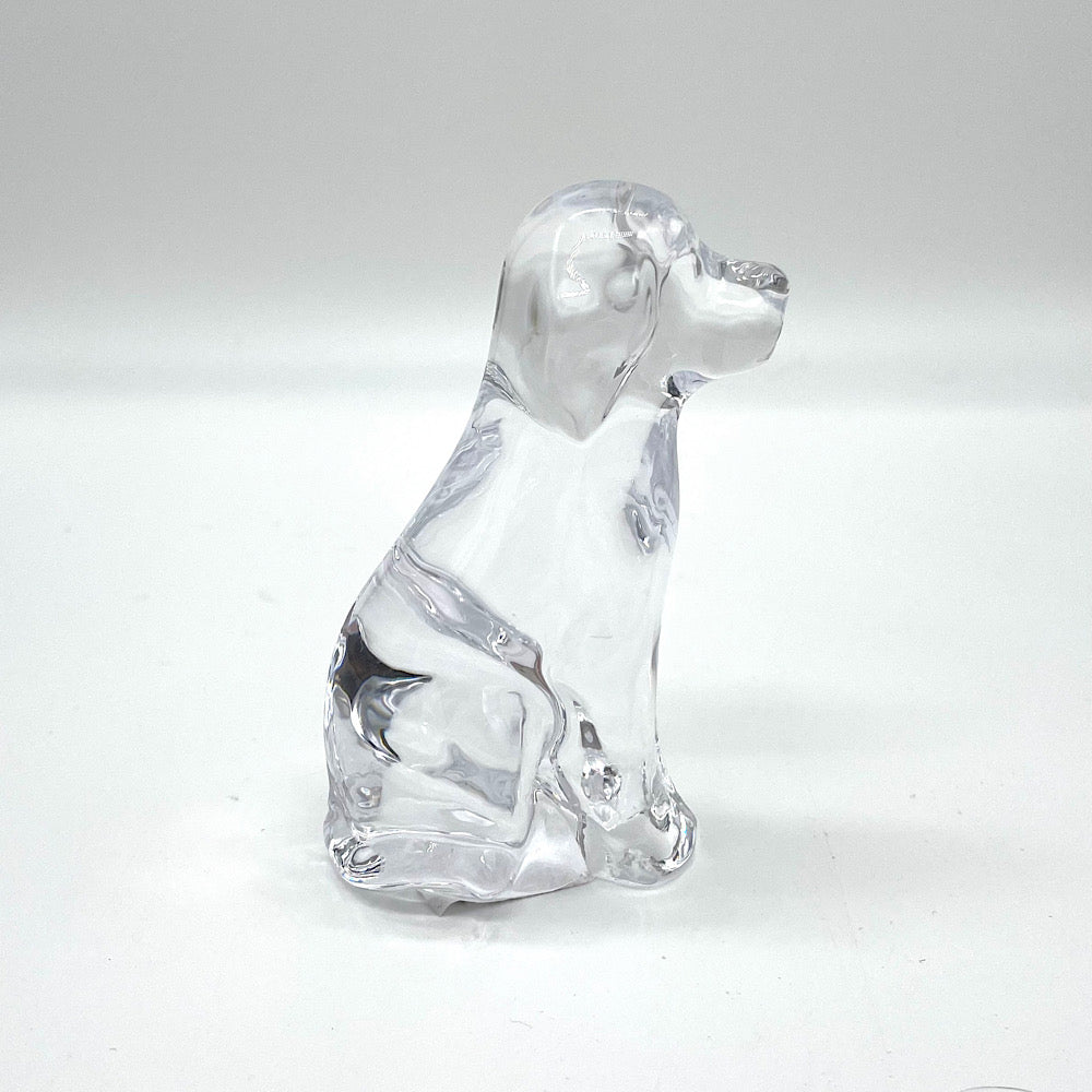 Simon Pearce Glass Puppy Dog figurine in gift box