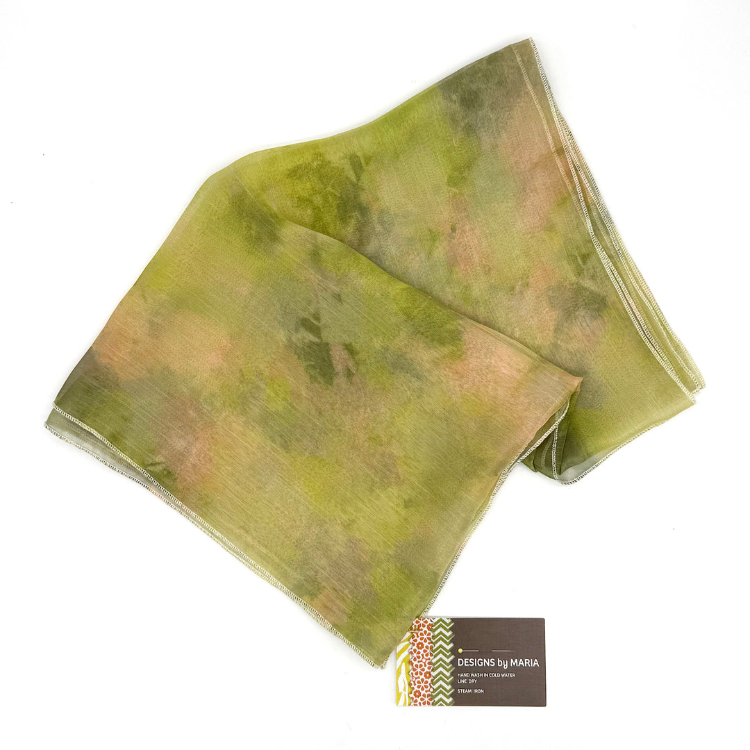 Green and Peach Dress Scarf