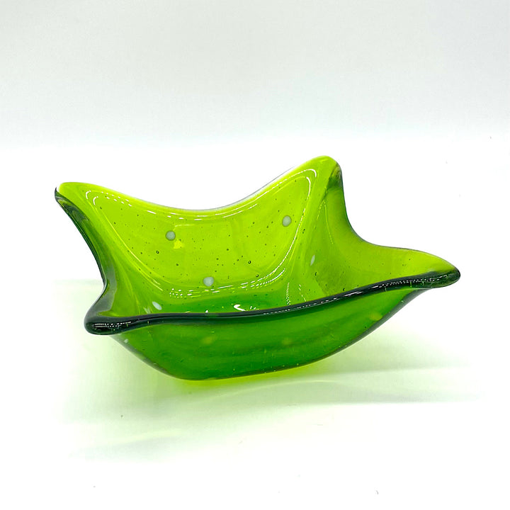 Handcrafted Green Glass Bowl