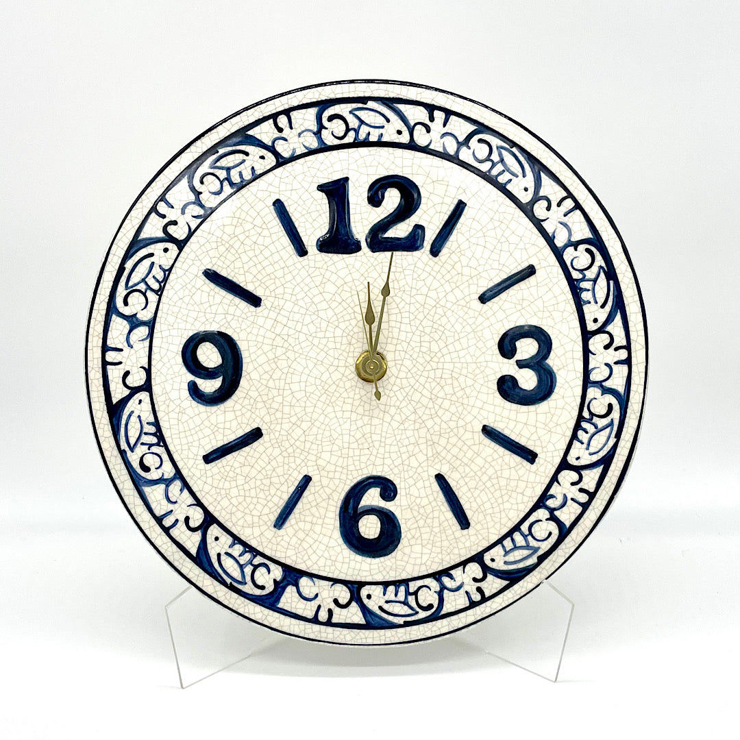 Vintage Dedham Potting Shed Ceraminc Wall Clock