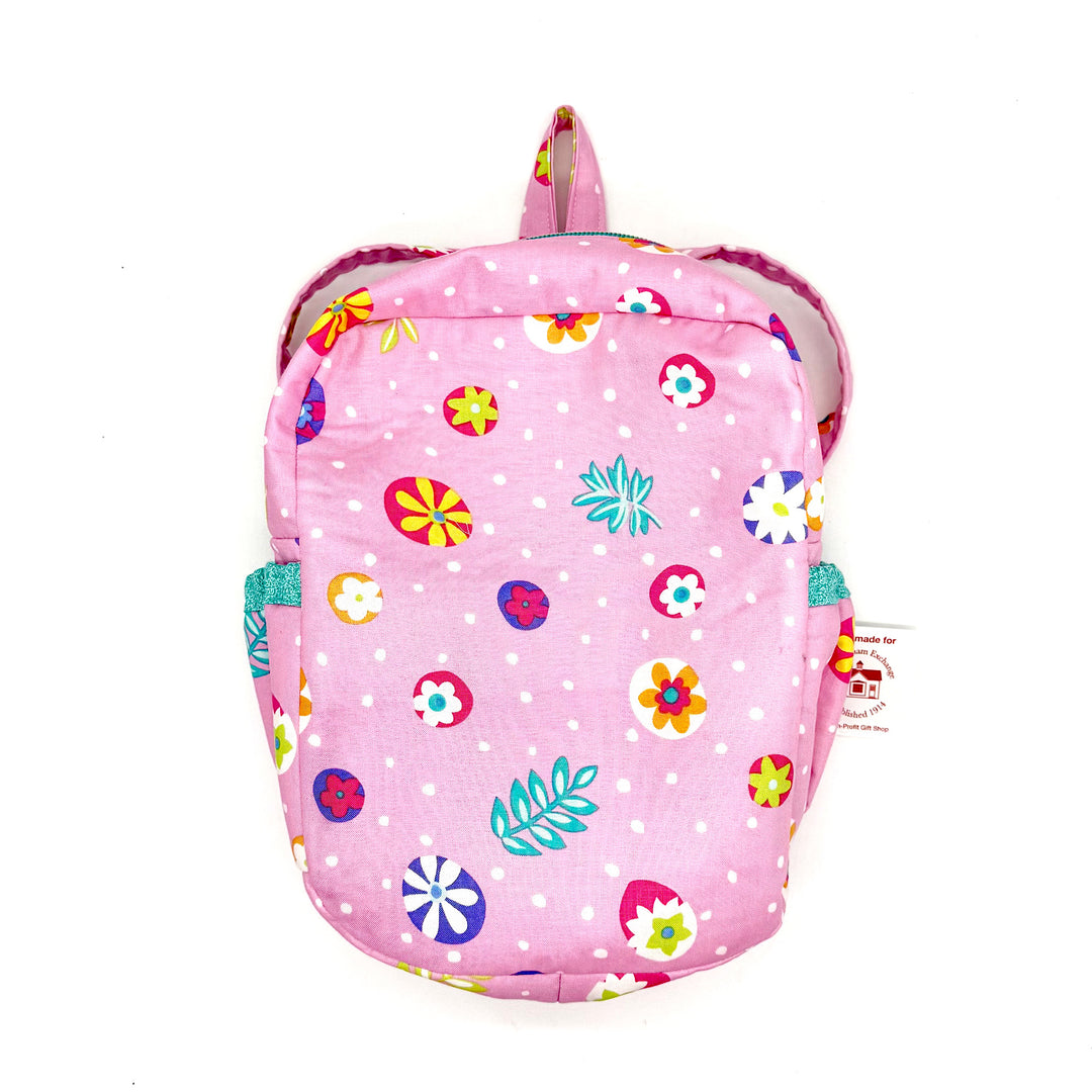 Handmade Pink Fabric Child Backpack