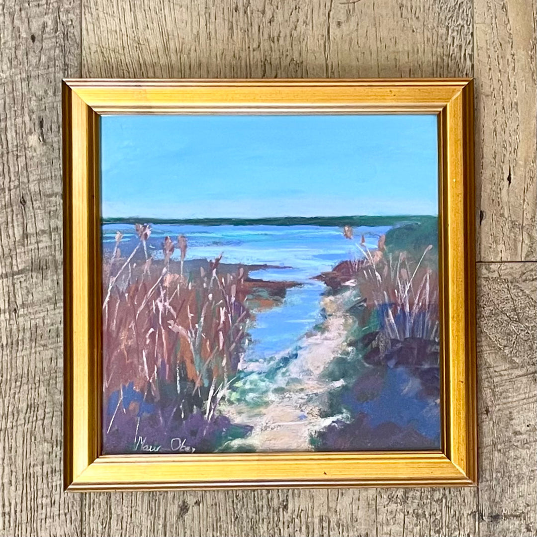Orignal Framed Pastel - "Hidden Cove -  Lower Cape Cod"