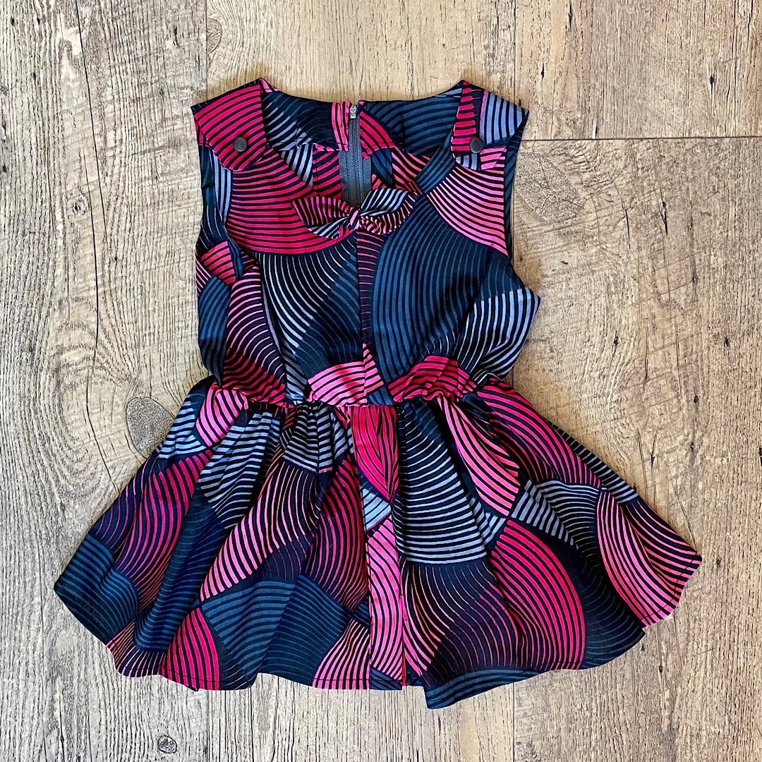 Handmade Red and Black Sleeveless Dress