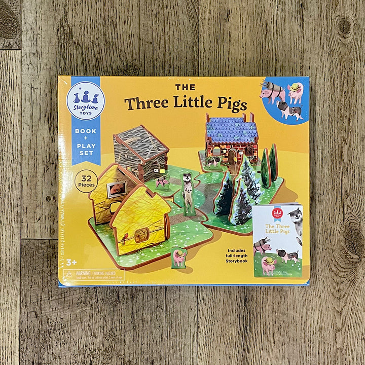 The Three Little Pigs book and playset