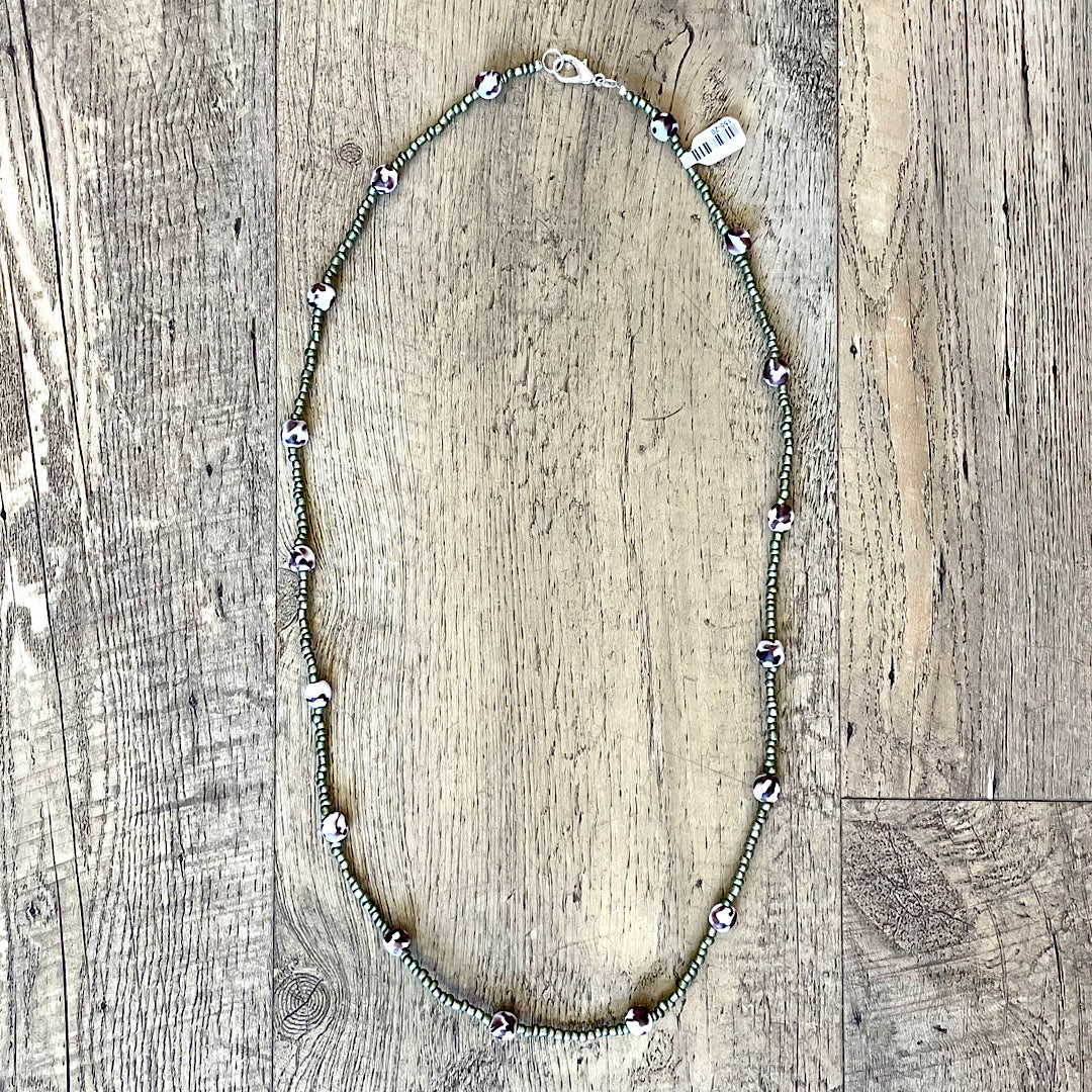 Handmade recycled glass necklace