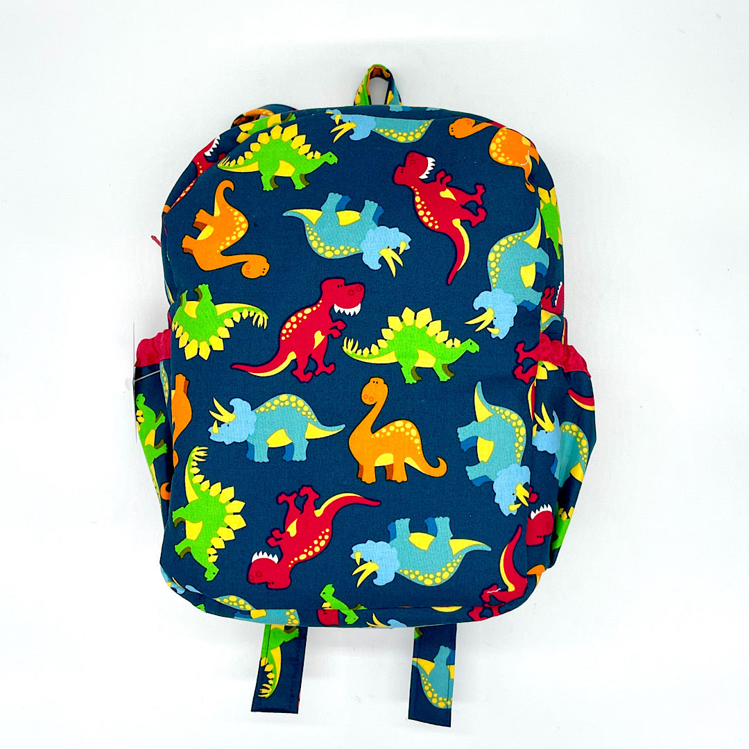 Handmade Small  Backpack in Dinosaur Print